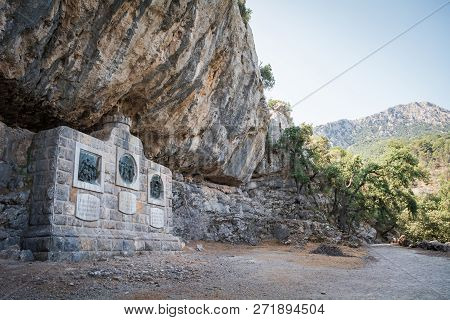 Mallorca, Spain - July 19, 2013: Santuari De Lluc. View Of The Famous Monastery On The Island Of Mal