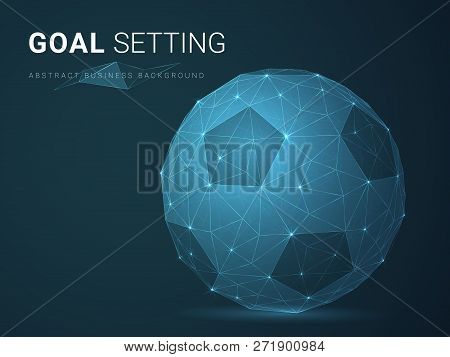 Abstract Modern Business Background Vector Depicting Goal Setting With Stars And Lines In Shape Of A