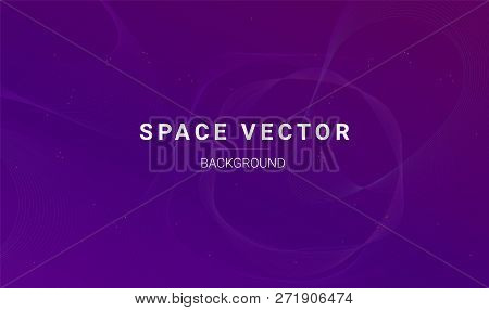 Space Abstract Vector Violet Background With Lines