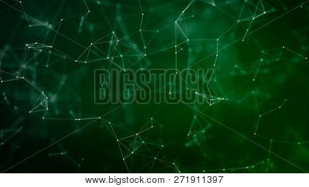 Abstract Background Of Technology Network. Technology Network Seamless Loop Background. Animation Of