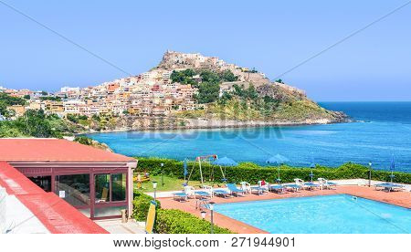 Panoramic View Of Castelsardo, Province Of Sassari, Sardinia, Italy