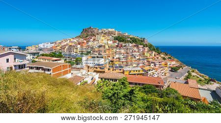 Panoramic View Of Castelsardo, Province Of Sassari, Sardinia, Italy