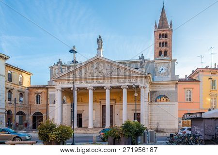 View At The Church Of Saint Agata In The Streets Of Cremona In Italy