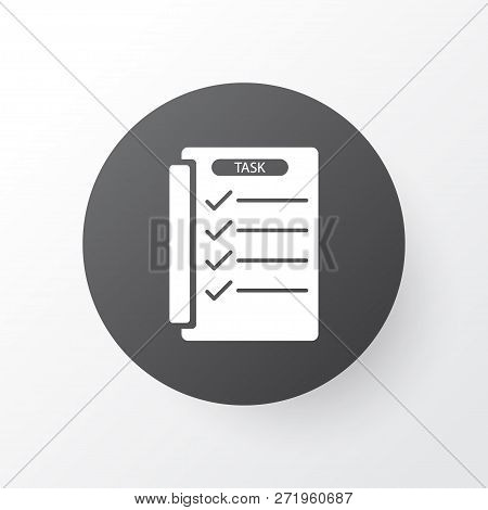 Tasklist Icon Symbol. Premium Quality Isolated Checklist Element In Trendy Style.
