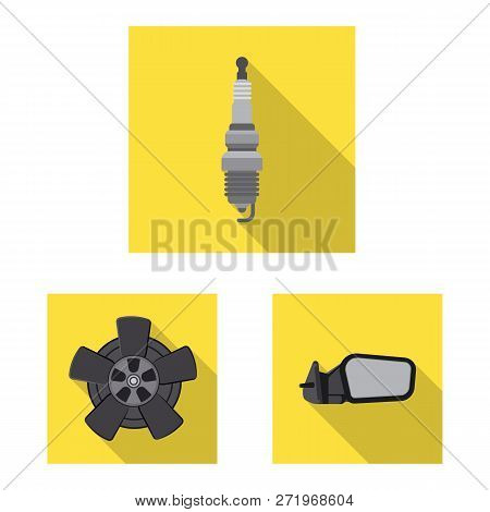 Isolated Object Of Auto And Part Logo. Collection Of Auto And Car Stock Symbol For Web.