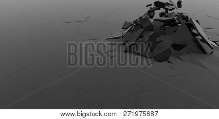 Render of 3D Shatter Abstract Wallpaper Background