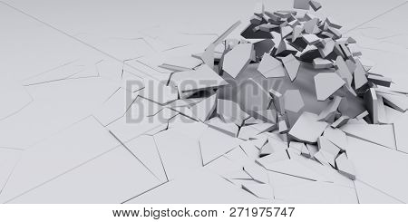 Render of 3D Shatter Abstract Wallpaper Background