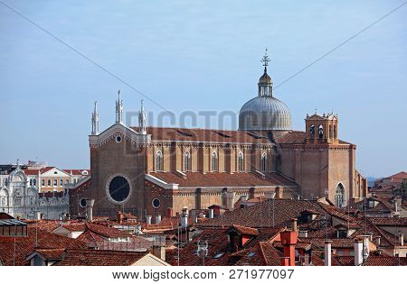 Ancient Basilica Of Saint Joan And Saint Paul In Venice In Italy