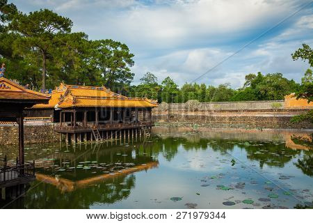 Imperial Royal Palace Of Nguyen Dynasty In Hue, Vietnam. Hue Is One Of The Most Popular Destinations