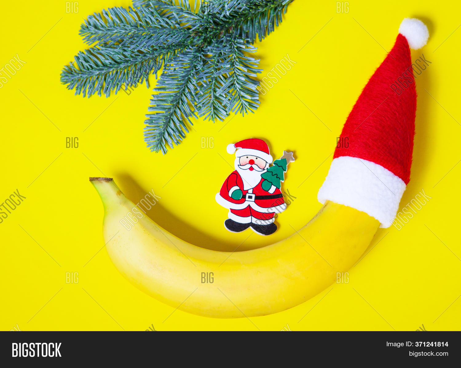 Banana Santa's Cap On Image & Photo (Free Trial) Bigstock