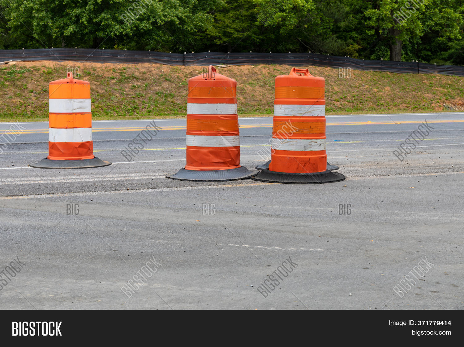 Three Traffic Barrels Image & Photo (Free Trial) Bigstock