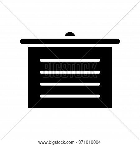 Team Work. Presentation Black Icon On White Background
