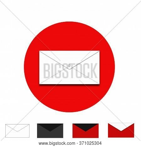 Email Red And White Combination Business Logo
