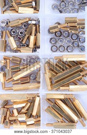 Brass Standoff Spacer Male And Female Set In Plastic Container