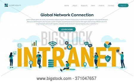 Intranet. Global Network Connection Technology. Intranet Business Corporate Communication Document M