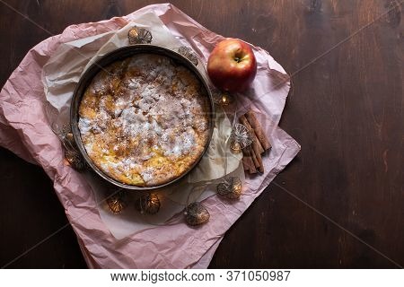 Festive Homemade Apple Pie. Preparing For The Holiday