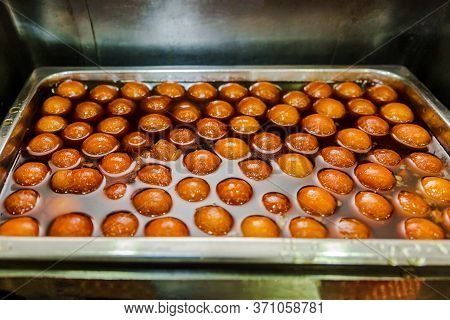 Fresh Indian Sweets Mithai From India Prepared With Milk,sugar And Other Ingredents. Gulab Jamun Ind
