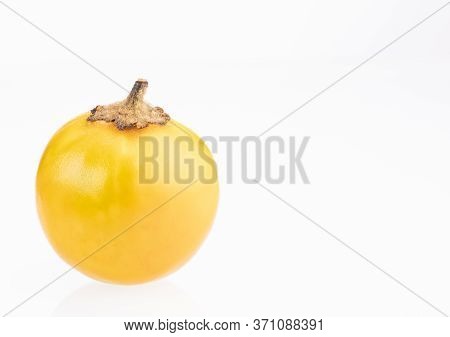 Lulo Tropical Fruit - Solanum Quitoense. White Background