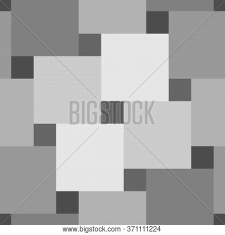 Pythagorean Tiling. Squares Tessellation Vector. Repeated Color Checks Ornament Background. Seamless