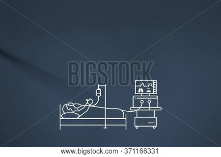 The Ventilator Of The Patient By The Bedside.