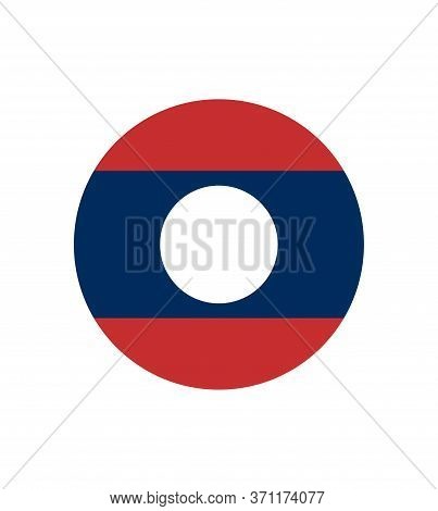 National Laos Flag, Official Colors And Proportion Correctly. National Laos Flag. Vector Illustratio