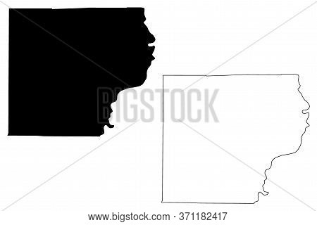 Lawrence County, Illinois (u.s. County, United States Of America, Usa, U.s., Us) Map Vector Illustra