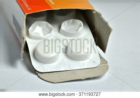 Heath, Healthcare Costs, Drugs, Medicines And Pills. Closeup Shot Of An Old And Dusty Pill Blister C