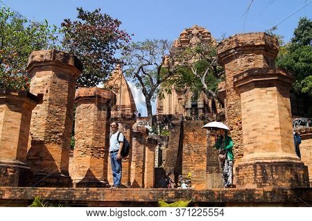 Nha Trang, Vietnam - March 28, 2016: The Main Entrance To The Towers Po Nagar
