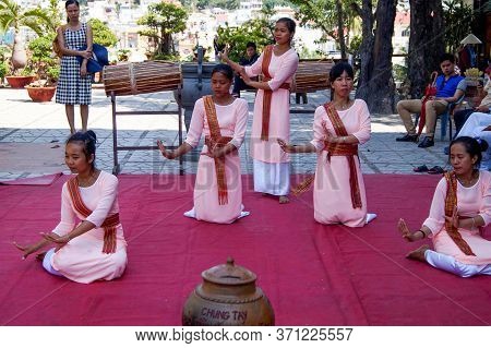 Nha Trang, Vietnam - March 28, 2016: Khmer Ritual Dances