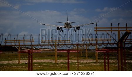 Salvador, Bahia / Brazil - November 7, 2019: Embraer Of Azul Linhas Aereas Is Seen During The Runway
