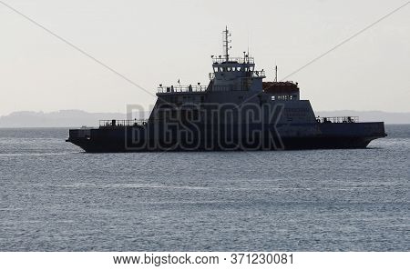 Salvador, Bahia / Brazil - October 26, 2016: Ferry Boat Rio Paraguacu Is Seen Standing In Todos Os S