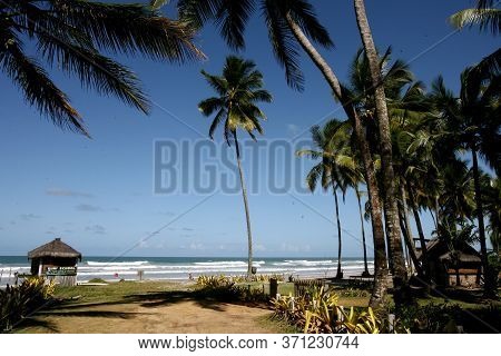 Itacare, Bahia / Brazil - January 12, 2012: View Of The Havaizinho Beach In Itacare. The Place Is Be
