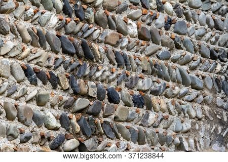 Georgian Stone Wall Ornament From Different Color And Size Stones