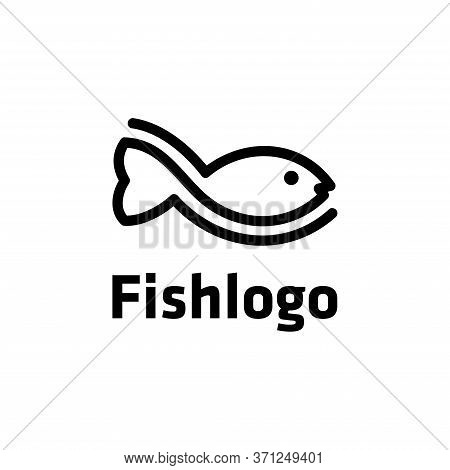 Fish Logo Concept Template Design. Vector Illustration Isolated On White Background.