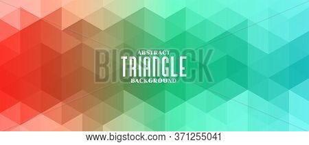 Colorful Triangle Banner Pattern Abstract Background Design