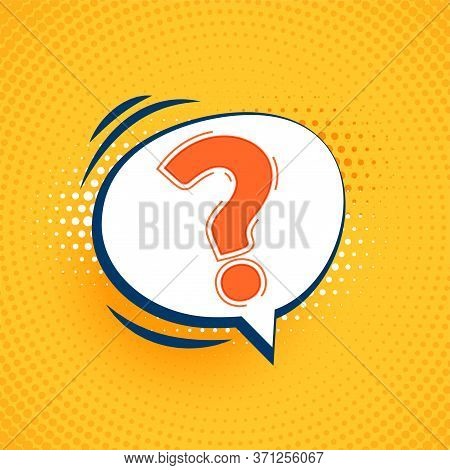 Comic Style Question Mark Speech Bubble Background