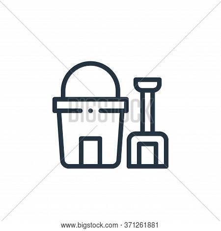 Sand Bucket Vector Icon. Sand Bucket Editable Stroke. Sand Bucket Linear Symbol For Use On Web And M
