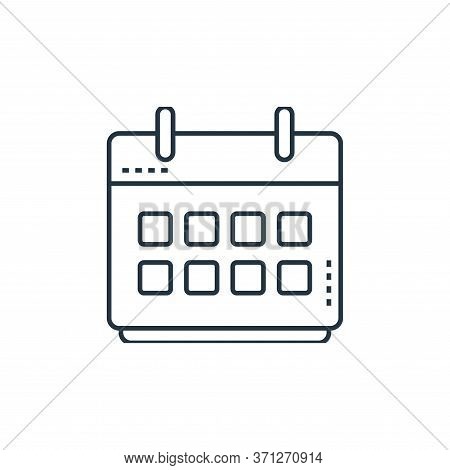Calendary Vector Icon. Calendary Editable Stroke. Calendary Linear Symbol For Use On Web And Mobile 