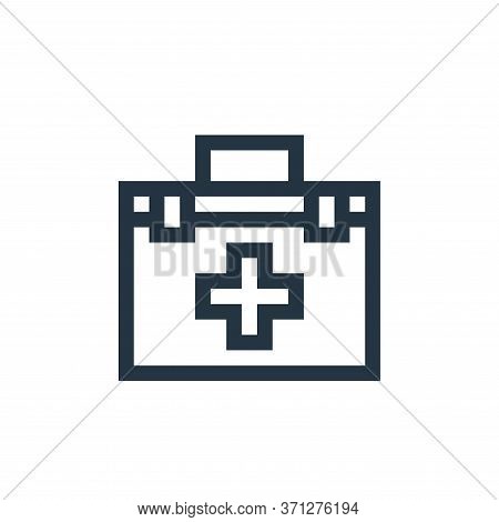 First Aid Kit Vector Icon. First Aid Kit Editable Stroke. First Aid Kit Linear Symbol For Use On Web