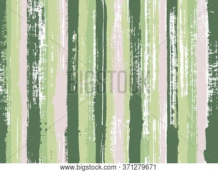 Watercolor Strips Seamless Vector Background. Distress Texture Ornament Sample Swatch. Sloopy Gouach