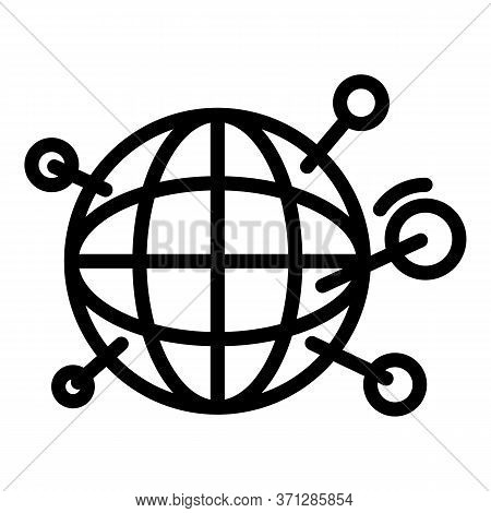 Infected Covid Regions Icon. Outline Infected Covid Regions Vector Icon For Web Design Isolated On W