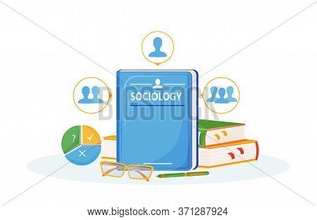 Sociology Flat Concept Vector Illustration. School Subject. Social Science Metaphor. University Cour