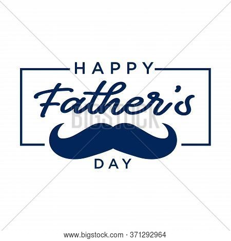 Happy Father's Day Calligraphy Greeting Card. Vector Illustration