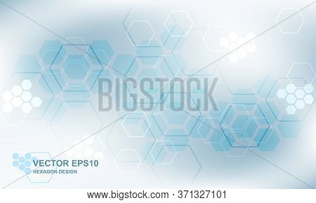 Hi-tech Medical Hexagonal Background. Technology Polygonal Digital Concept. Modern Futuristic Abstra