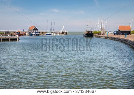 Hindeloopen A Beautiful Town In The Netherlands On The Ijsselmeer, Province Of Friesland With Canal 