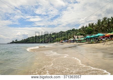 Bali, Indonesia - January 17, 2018 : Tropical Beach In Bali Near Chandidasa, Knowen As White Sand Be