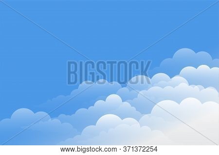 Gorgeous Clouds Background With Blue Sky Design