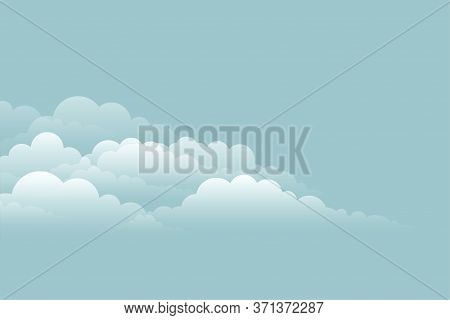 Elegant Cloud Background On Blue Sky Design