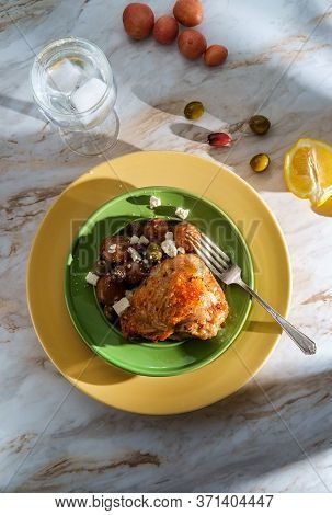 Greek Salmoriglio Chicken Thighs