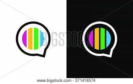 Colorful Chat Bubble Logo Concept. Vector Logo Elements For Companies Branding